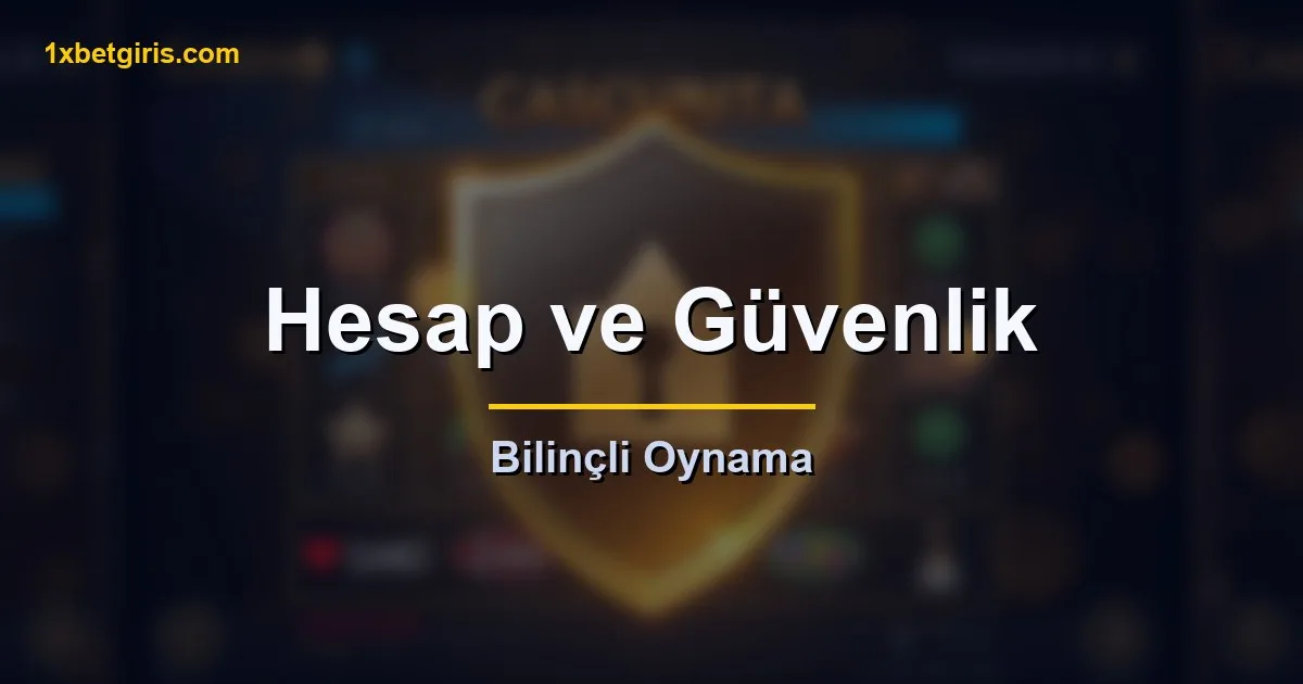 Bahiste hesap güvenliği ve sorumlu oyun