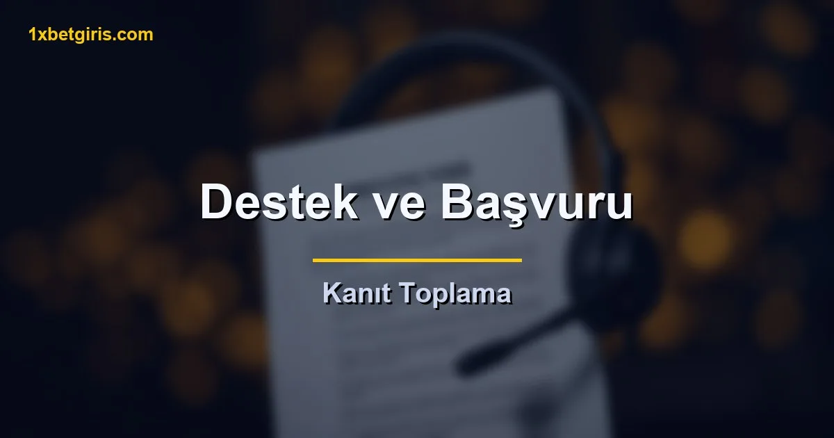 destek basvuru ve kanit toplama